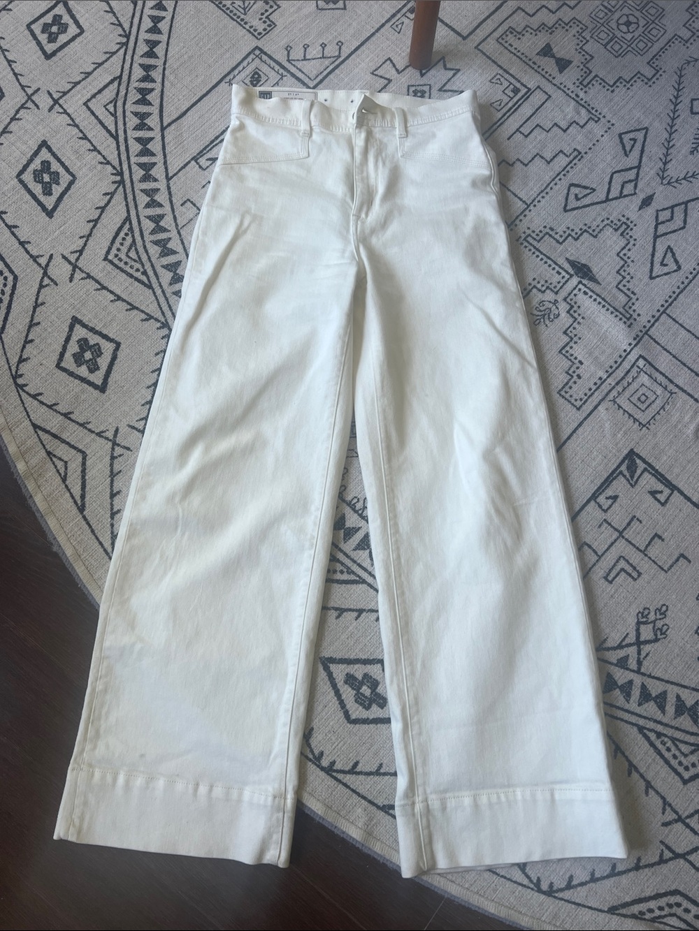 GAP Wide Leg White Denim Pants